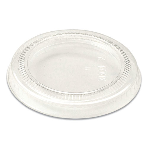 World Centric PLA Lids for Fiber Cups, 2.6" Diameter x 0.3"h, Clear, 2,000-Carton CPLCS2S