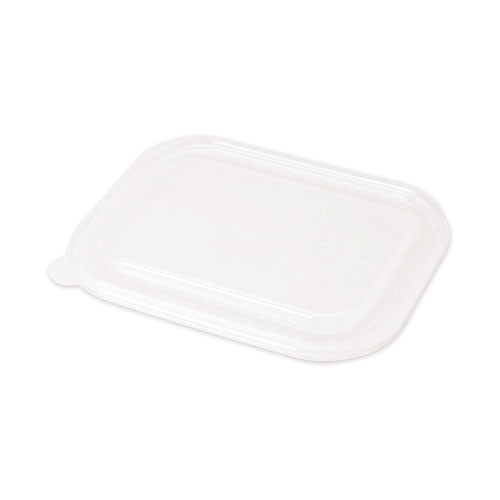 World Centric PLA Lids for Fiber Containers, 8.8 x 6.9 x 0.8, Clear, 400-Carton CTLCS3