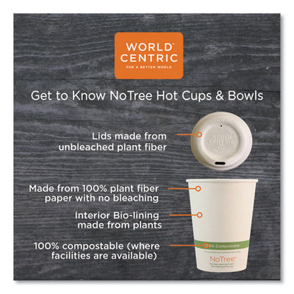 World Centric NoTree Paper Hot Cups, 10 oz, Natural, 1,000-Carton CUSU10