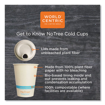 World Centric NoTree Paper Cold Cups, 12 oz, Natural, 1,000-Carton CUSU12C