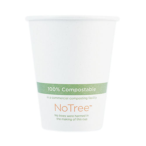 World Centric NoTree Paper Hot Cups, 8 oz, Natural, 1,000-Carton CUSU8