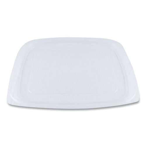 World Centric PLA Rectangular Deli Container Lids, 6.5 x 7.5 x 0.3, Clear, 600-Carton RDLCS24