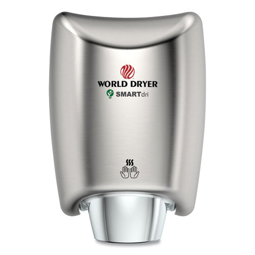 World Dryer SMARTdri Hand Dryer, Brushed Stainless Steel K-973A2