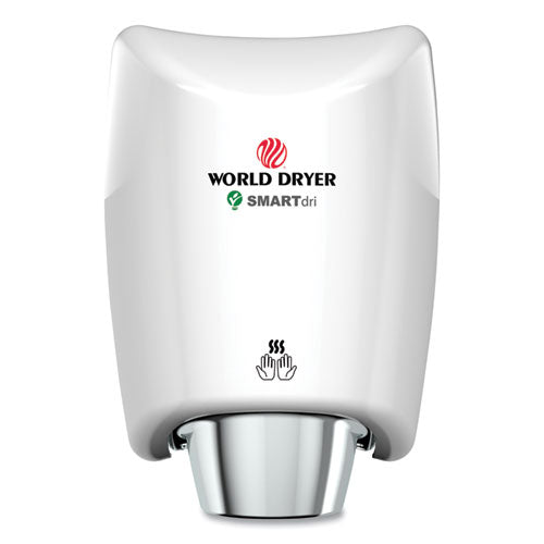 World Dryer SMARTdri Hand Dryer, Aluminum, White K-974A2