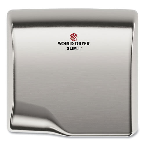 World Dryer SLIMdri Hand Dryer, Brushed Stainless Steel L-973A