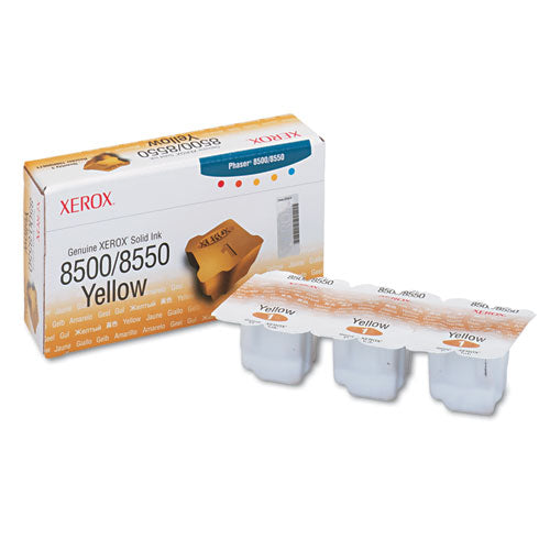 Xerox 108R00671 Solid Ink Stick, 3,100 Page-Yield, Yellow, 3-Box 108R00671