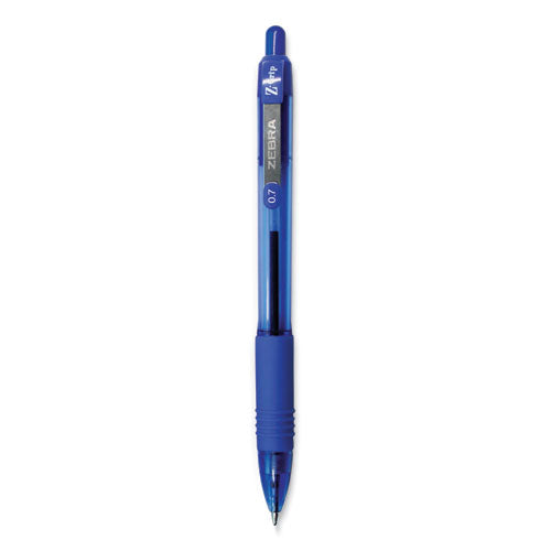 Zebra Z-Grip Ballpoint Pen, Retractable, Medium 0.7 mm, Blue Ink, Blue Tinted Barrel, Dozen 23920