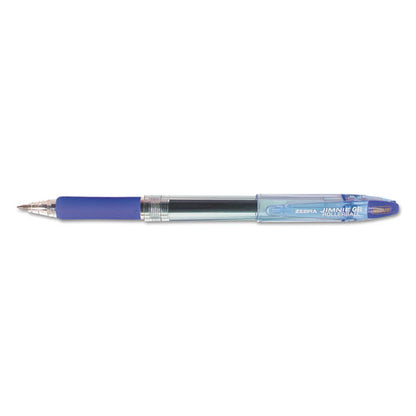 Zebra Jimnie Gel Pen, Stick, Medium 0.7 mm, Blue Ink, Smoke Barrel, Dozen 44120