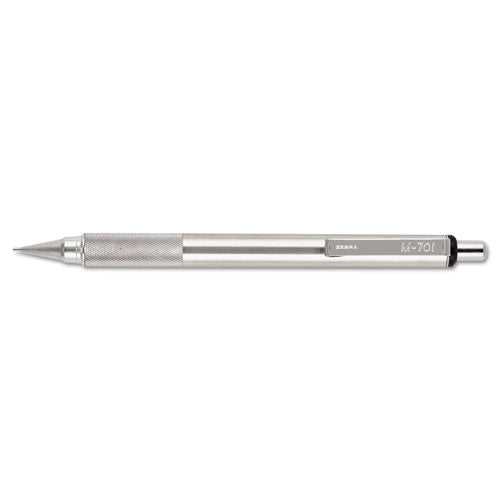 Zebra M-701 Mechanical Pencil, 0.7 mm, HB (#2.5), Black Lead, Silver Barrel 59411