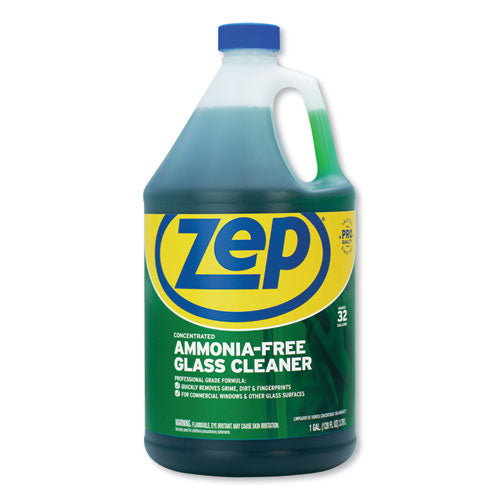 Zep Commercial Ammonia-Free Glass Cleaner, Pleasant Scent, 1 gal Bottle, 4-Carton ZU1052128