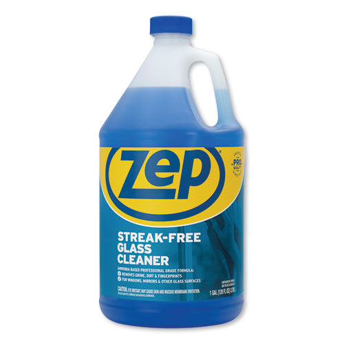 Zep Commercial Streak-Free Glass Cleaner, Pleasant Scent, 1 gal Bottle ZU1120128