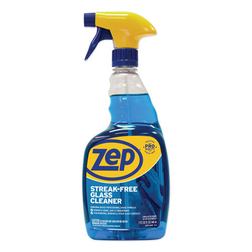 Zep Commercial Streak-Free Glass Cleaner, Pleasant Scent, 32 oz Spray Bottle ZU112032