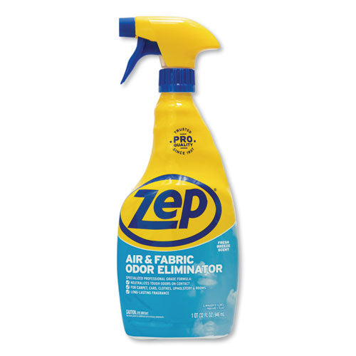 Zep Commercial Air and Fabric Odor Eliminator, Fresh Scent, 32 oz Bottle, 12-Carton ZUAIR32