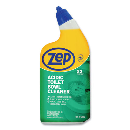 Zep Acidic Toilet Bowl Cleaner, Mint, 32 oz Bottle, 12-Carton ZUATBC32