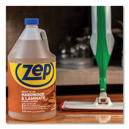 Zep Commercial Hardwood and Laminate Cleaner, Fresh Scent, 1 gal, 4-Carton ZUHLF128