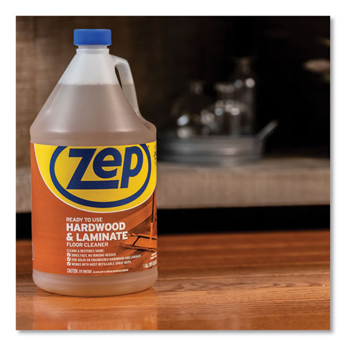Zep Commercial Hardwood and Laminate Cleaner, Fresh Scent, 1 gal, 4-Carton ZUHLF128