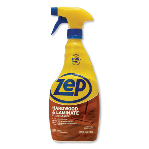 Zep Commercial Hardwood and Laminate Cleaner, 32 oz Spray Bottle, 12-Carton ZUHLF32