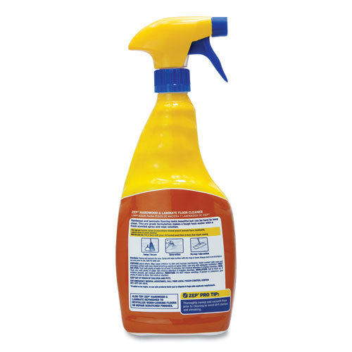 Zep Commercial Hardwood and Laminate Cleaner, 32 oz Spray Bottle, 12-Carton ZUHLF32