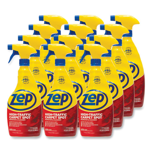 Zep Commercial High Traffic Carpet Cleaner, Fresh Scent, 32 oz Spray Bottle, 12-Carton ZUHTC32