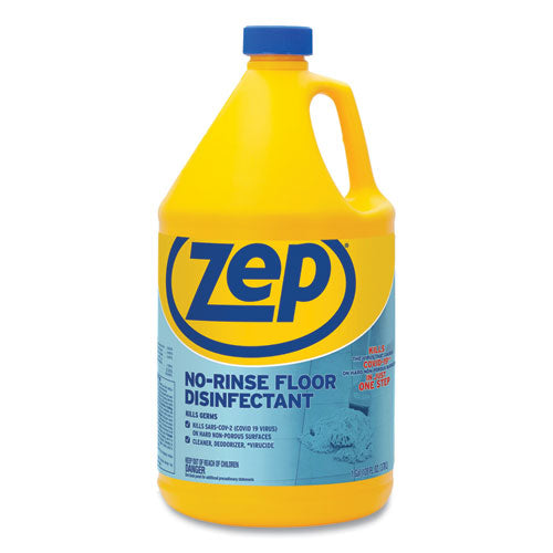 Zep Commercial No-Rinse Floor Disinfectant, Pleasant Scent, 1 gal, 4-Carton ZUNRS128