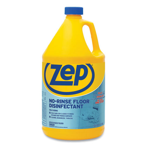 Zep Commercial No-Rinse Floor Disinfectant, 1 gal Bottle ZUNRS128