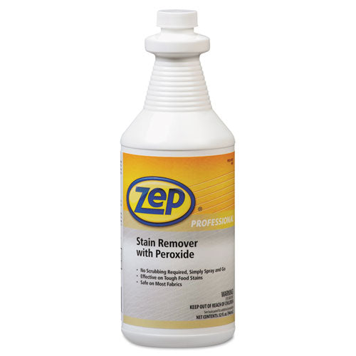 Zep Professional Stain Remover with Peroxide, Quart Bottle, 6-Carton 1041705