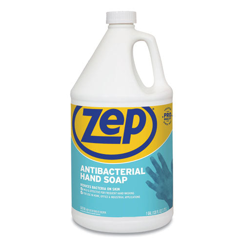 Zep Antibacterial Hand Soap Fragrance-Free 1 Gallon Bottle (4 Pack) R46124
