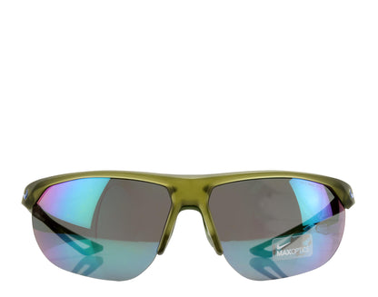 Nike Cross Trainer R Mt Green/Grey Green Flash Lens Sport Sunglasses EV1012-300