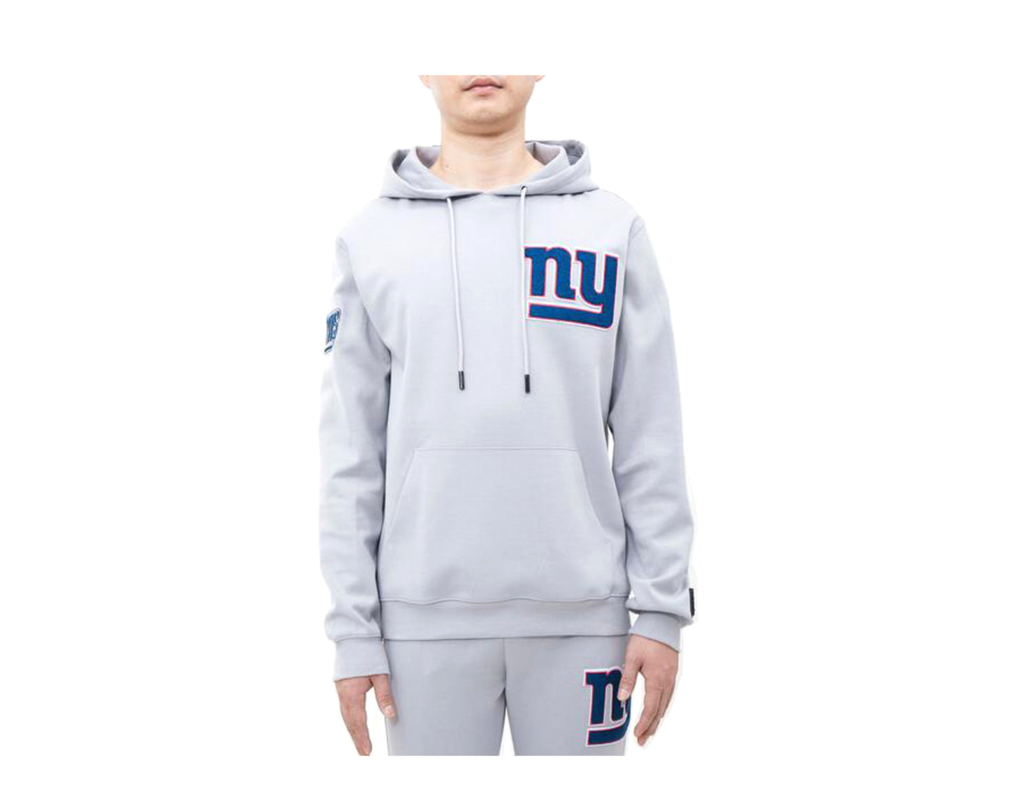 Pro Standard NFL New York Giants Logo Blended Grey/Blue Hoodie FNG540120-GRY