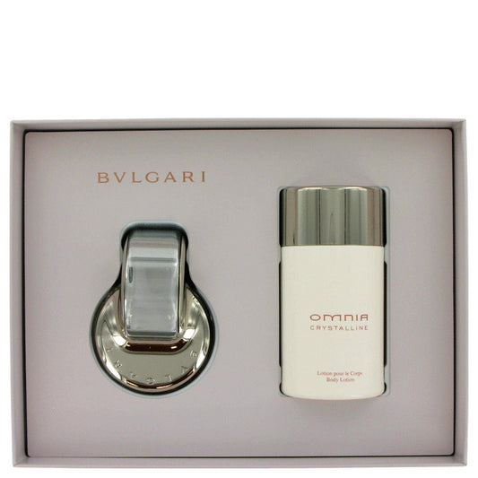 Omnia Crystalline by Bvlgari Gift Set -- 2.2 oz Eau De Toilette Spray + 6.8 oz Body Lotion for Women