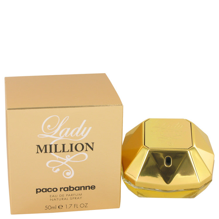 Paco rabanne eau de parfum. Paco Rabanne Lady million 50ml. Lady million (Paco Rabanne) 100мл. Пако Рабан леди миллион 50 мл. Пако Рабан духи 1 миллион женские.