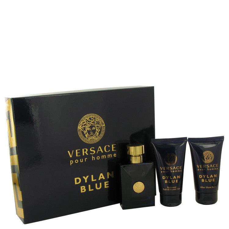 Versace Pour Homme Dylan Blue By Versace - Men's Gift Set (0.17 oz EDT/ After Shave Balm / Shower Gel)