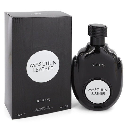 Masculin Leather by Riiffs - (3.4 oz) Men's Eau De Parfum Spray