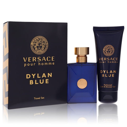 Versace Pour Homme Dylan Blue by Versace - Men's Travel Gift Set - (1.7 oz) Eau de Toilette Spray + (3.4 oz) Shower Gel