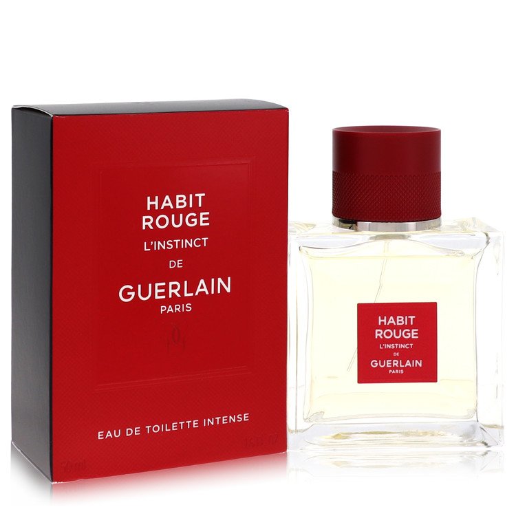Habit Rouge L'instinct by Guerlain Eau De Toilette Intense Spray for Men