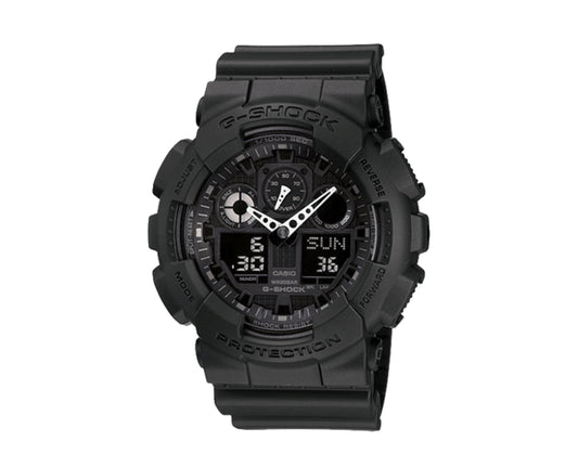 Casio G-Shock GA100 Analog-Digital Resin Triple Black Men's Watch GA100-1A1