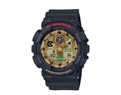 Casio G-Shock Maneki Neko Money Cat Analog-Digital Resin Black/Gold Watch GA100TMN-1A