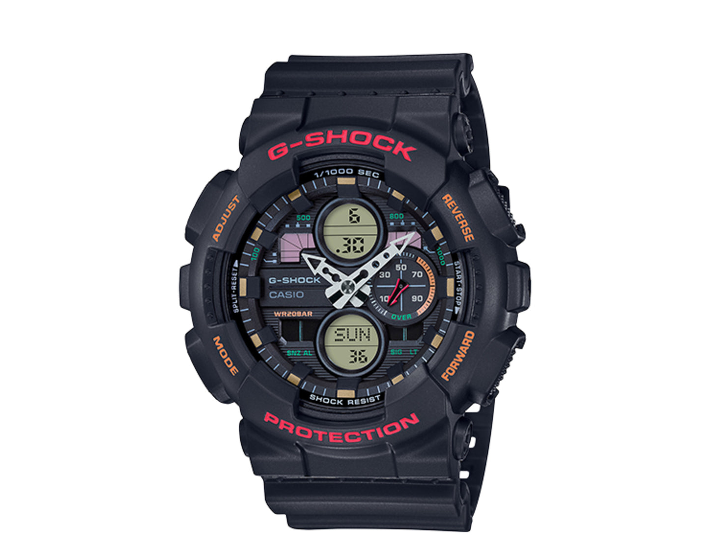 Casio G-Shock Analog-Digital Black/Red Men's Watch GA140-1A4