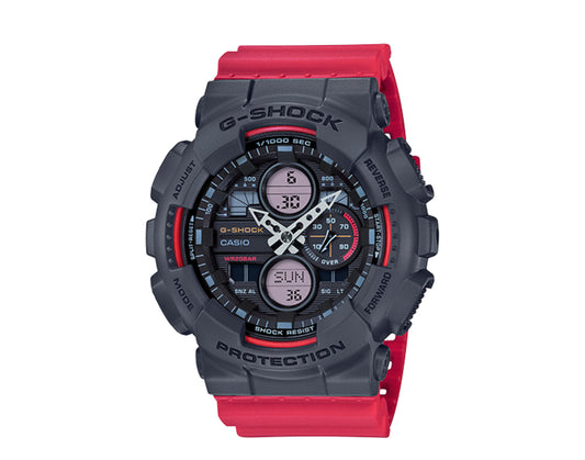 Casio G-Shock GA140 Analog-Digital Black/Red Men's Watch GA140-4A