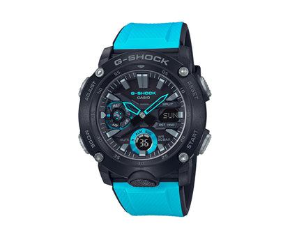 Casio G-Shock GA2000 Front Button Analog-Digital Metal Blue/Black Men's Watch GA2000-1A2