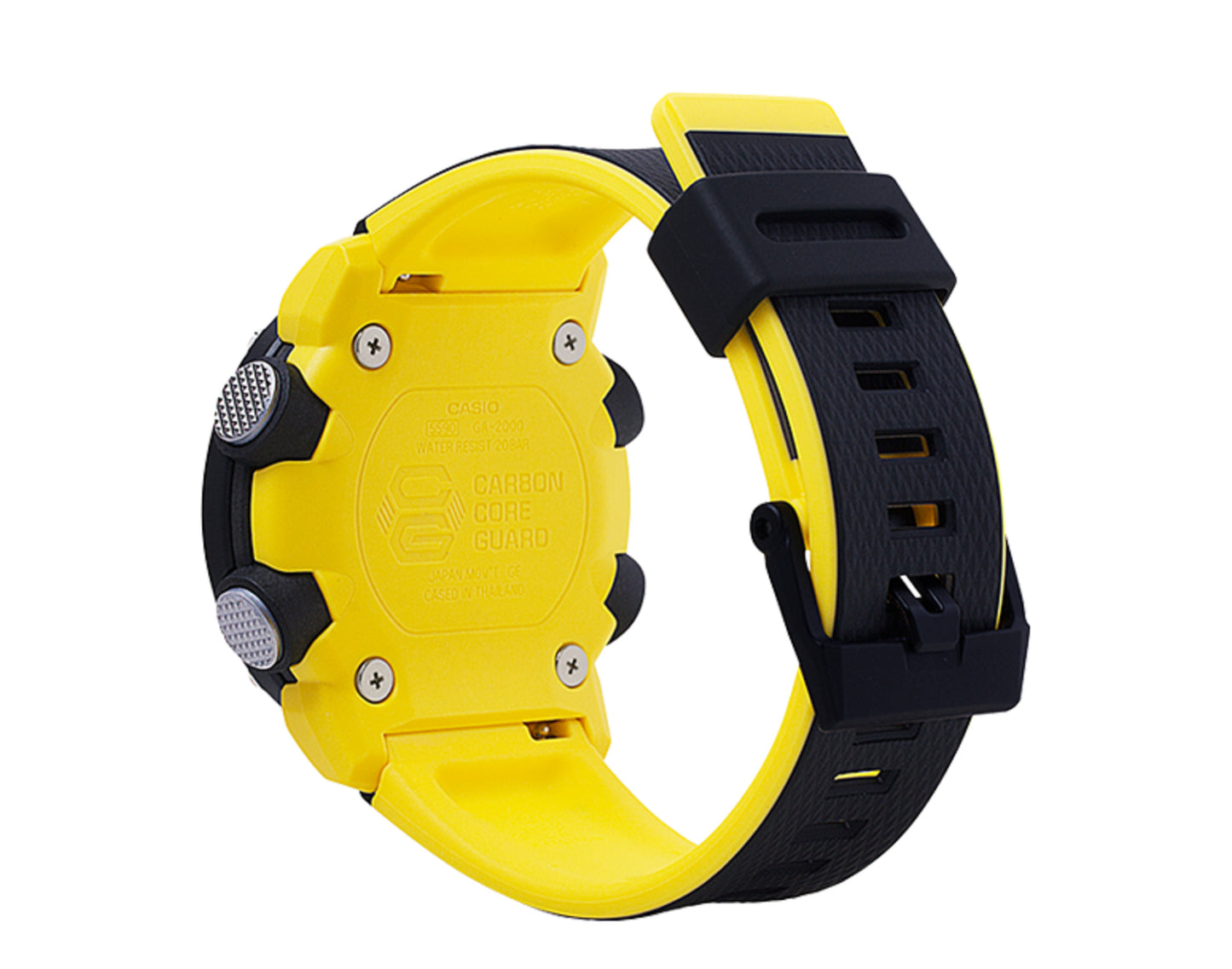 Casio G-Shock GA2000 Front Button Analog-Digital Metal Yellow/Black Men's Watch GA2000-1A9