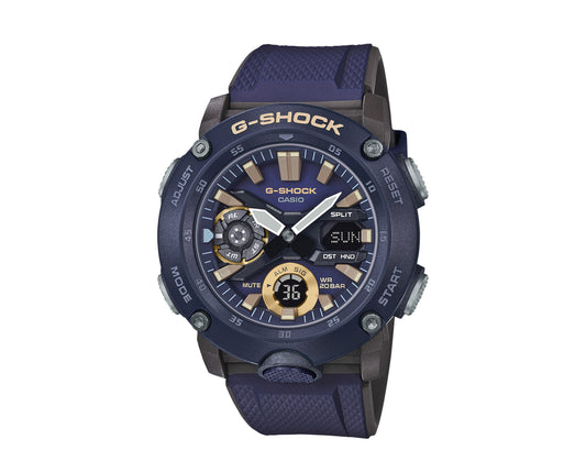 Casio G-Shock GA2000 Front Button Analog-Digital Navy Blue/Black Men's Watch GA2000-2A