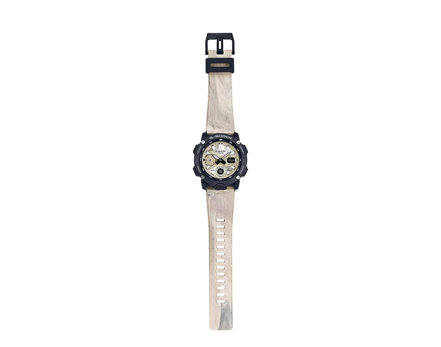 Casio G-Shock GA2000 Front Button Analog Digital Metal Marble/Black Watch GA2000WM-1A