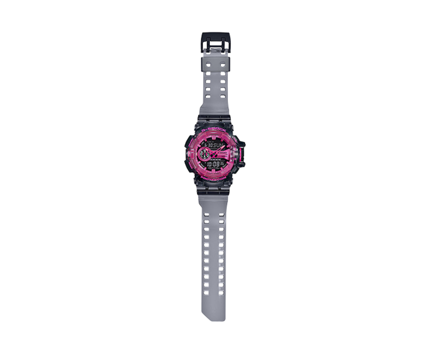 Casio G-Shock Analog-Digital Resin Skeleton Pink/Clear Watch GA400SK-1A4