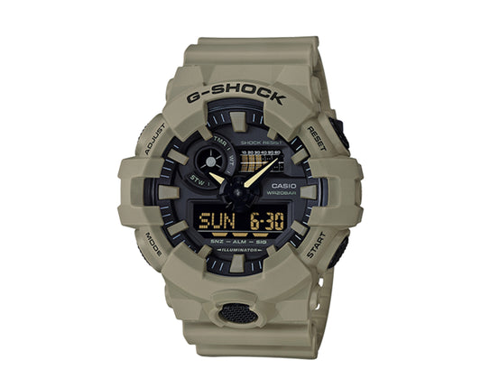 Casio G-Shock Front Button Analog-Digital Resin Beige Men's Watch GA700UC-5A