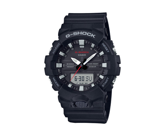 Casio G-Shock GA800 Analog-Digital Resin Black/Silver Men's Watch GA800-1A