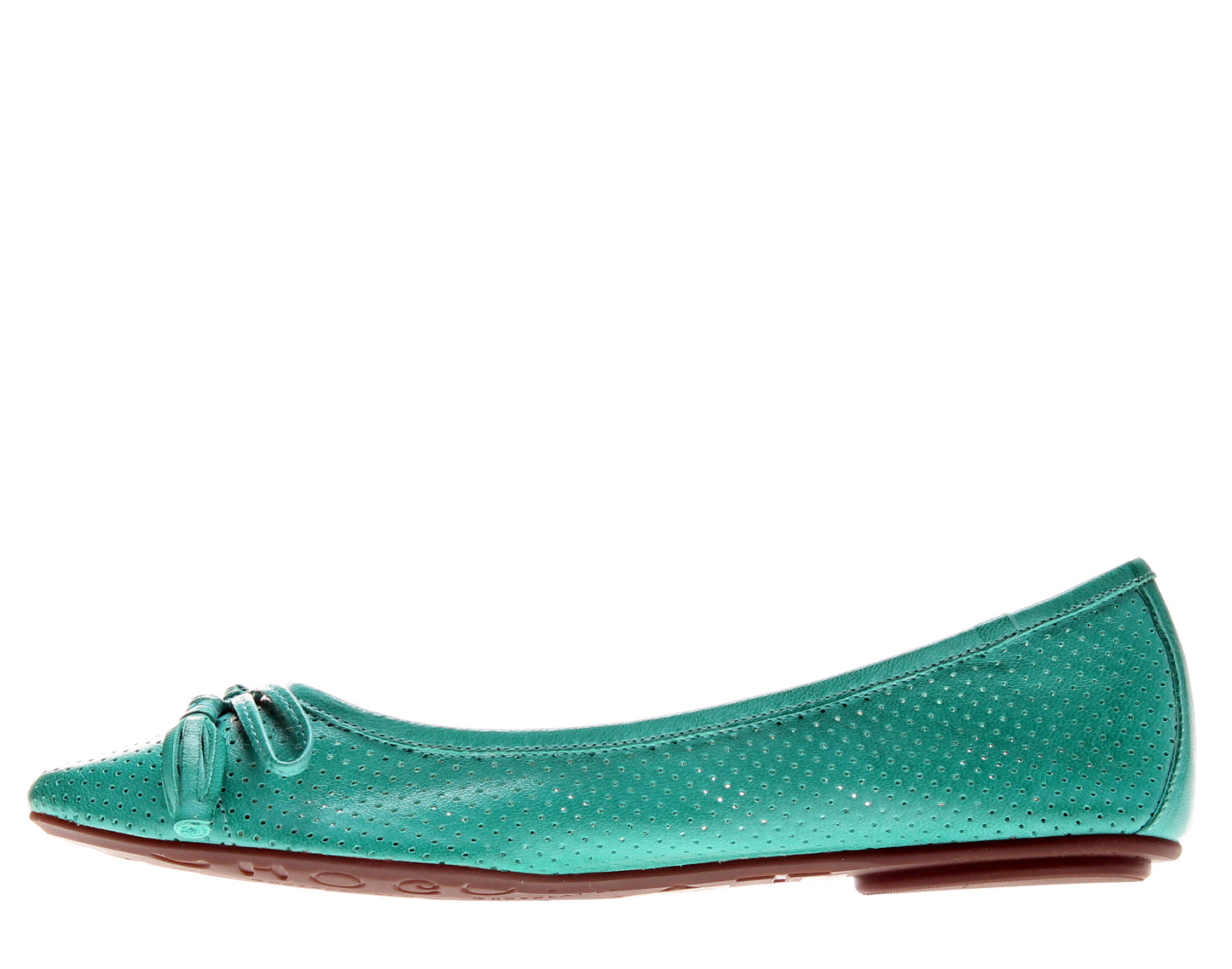 Chocolat Blu Gabriella Moccasin Flat Green Leather Women's Shoes