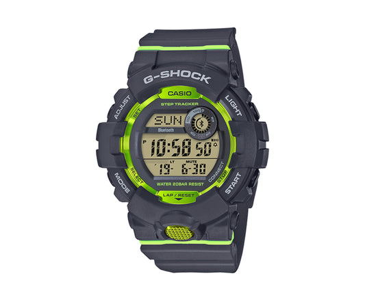 Casio G-Shock Digital Resin Bluetooth Black/Neon Green Men's Watch GBD800-8