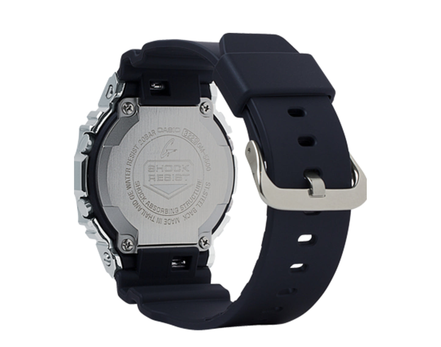Casio G-Shock Digital Metal and Resin Silver/Black Men's Watch GM5600-1