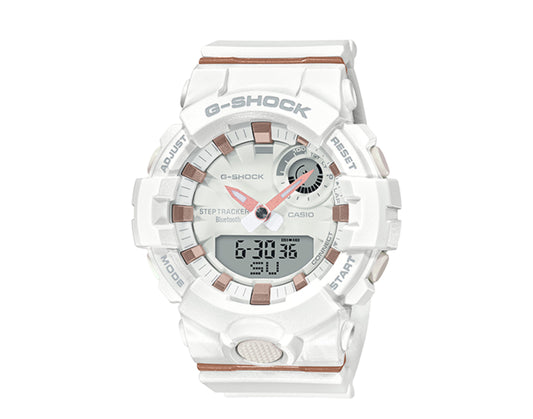 Casio G-Shock GMAB800 Analog-Digital Step Tracker White/Rose Gold Women's Watch GMAB800-7A